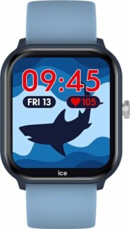 Montre intelligente bleue avec motif de requin