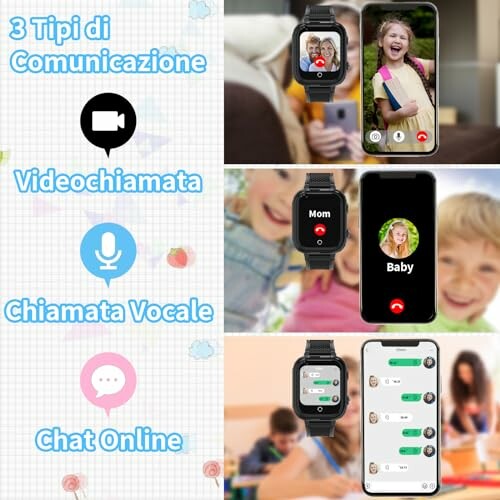 Types de communication pour montre intelligente pour enfants