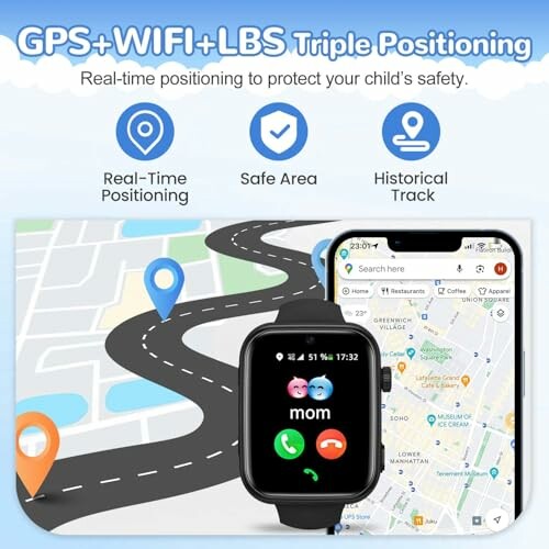 Montre intelligente avec GPS pour sécurité enfant