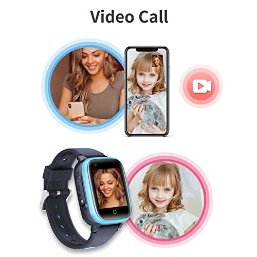 Montre intelligente pour enfant avec appel vidéo.